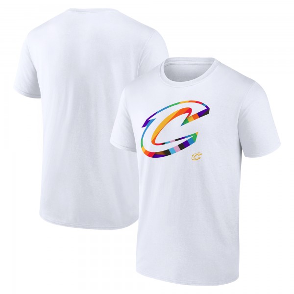 Cleveland Cavaliers White Team Logo Pride T-Shirt