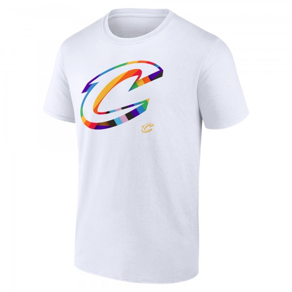 Cleveland Cavaliers White Team Logo Pride T-Shirt