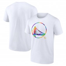 Golden State Warriors White Team Logo Pride T-Shirt