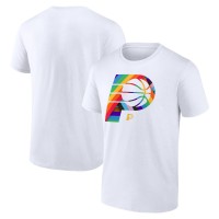 Indiana Pacers White Team Logo Pride T-Shirt