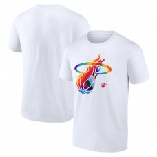 Miami Heat White Team Logo Pride T-Shirt