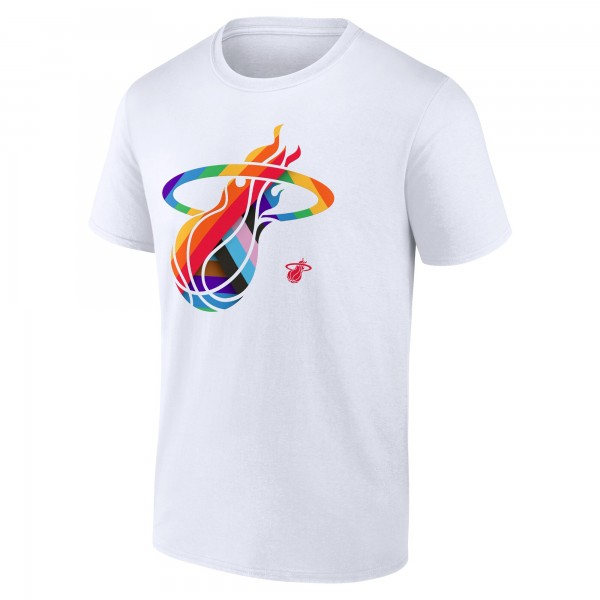 Miami Heat White Team Logo Pride T-Shirt