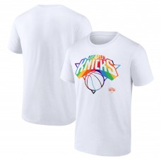 New York Knicks White Team Logo Pride T-Shirt