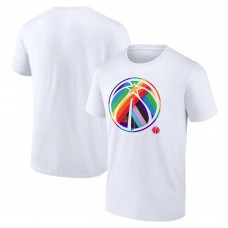 Washington Wizards White Team Logo Pride T-Shirt