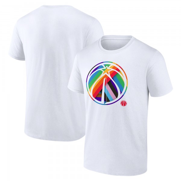 Washington Wizards White Team Logo Pride T-Shirt