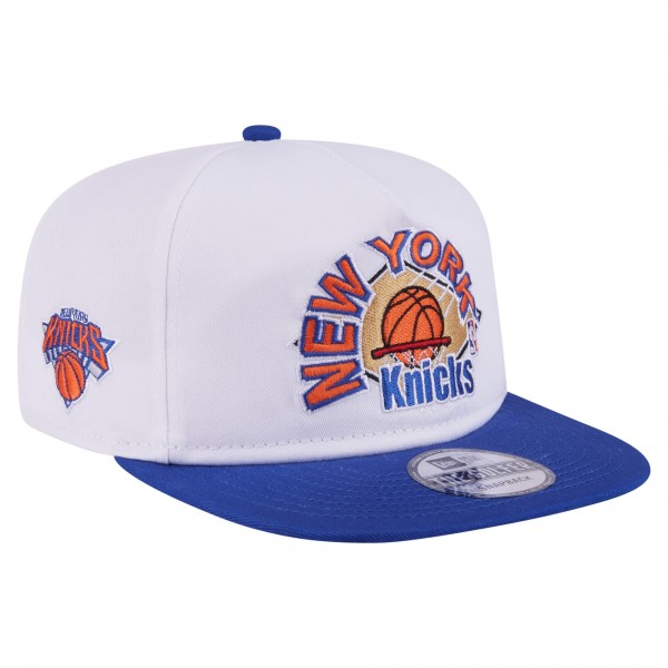 Бейсболка New York Knicks New Era White/Blue Hardwood Two-Tone Golfer