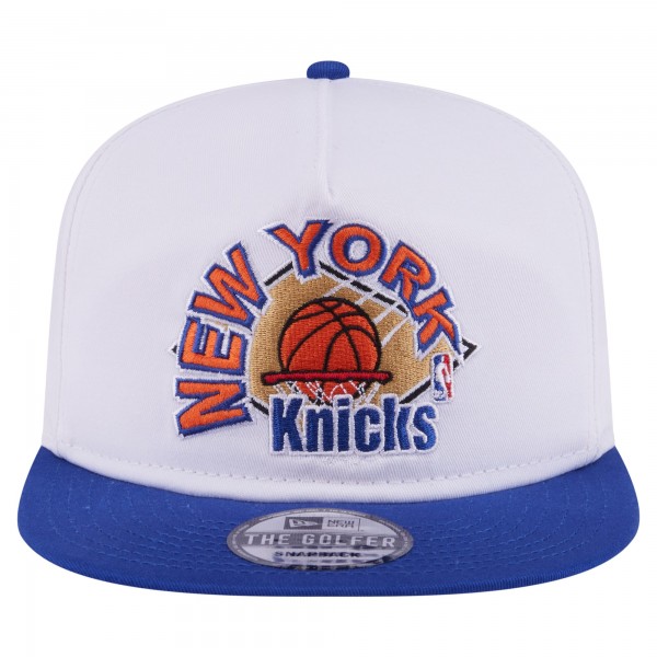 Бейсболка New York Knicks New Era White/Blue Hardwood Two-Tone Golfer
