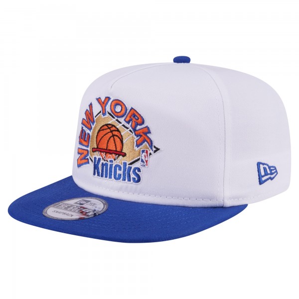 Бейсболка New York Knicks New Era White/Blue Hardwood Two-Tone Golfer