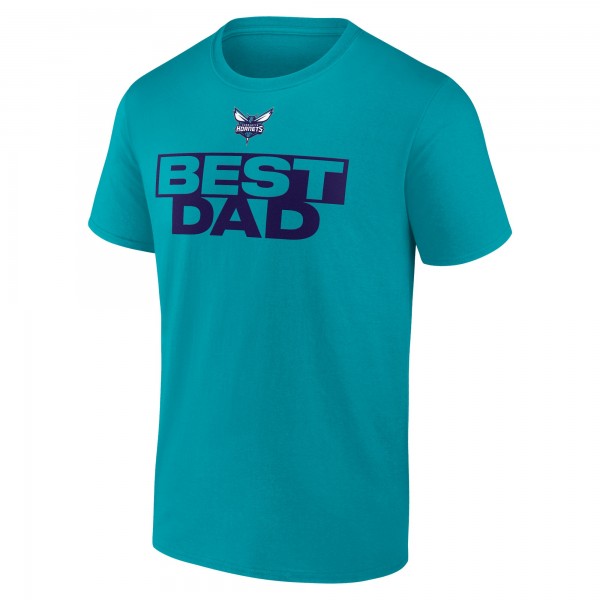 Charlotte Hornets Teal Greatest Dad T-Shirt