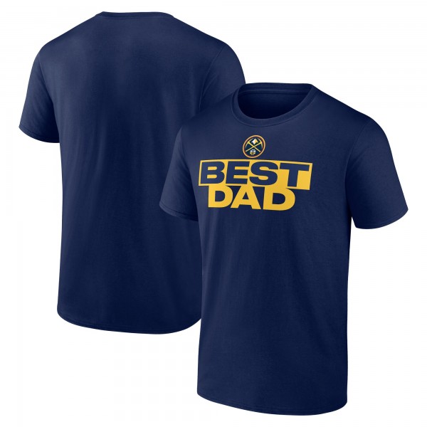 Denver Nuggets Navy Greatest Dad T-Shirt