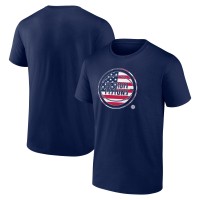 Detroit Pistons Navy Flag Logo T-Shirt