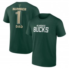 Milwaukee Bucks Hunter Green #1 Dad Jersey T-Shirt