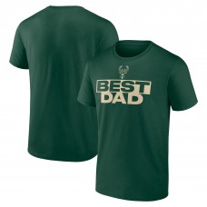 Milwaukee Bucks Hunter Green Greatest Dad T-Shirt