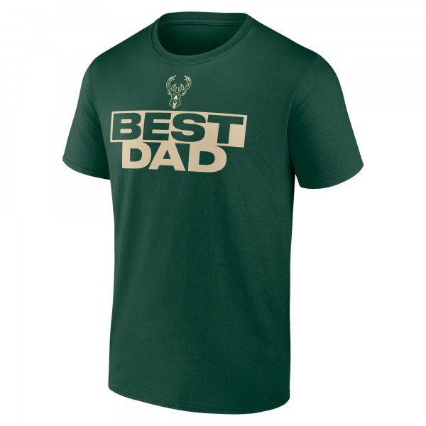Milwaukee Bucks Hunter Green Greatest Dad T-Shirt