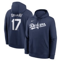 Los Angeles Dodgers Shohei Ohtani Nike Navy Player Name & Number Club Fleece Pullover Hoodie