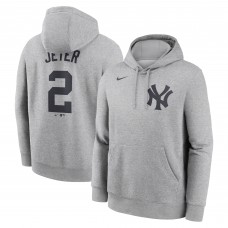 Толстовка New York Yankees Derek Jeter Nike Heather Gray Player Name & Number Club Fleece