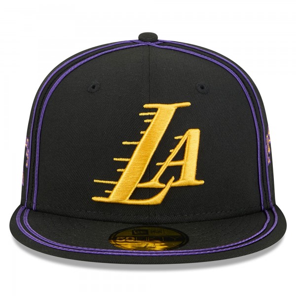 Бейсболка Los Angeles Lakers New Era 2025/26 City Edition Alternate 59FIFTY - Black