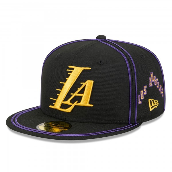 Бейсболка Los Angeles Lakers New Era 2025/26 City Edition Alternate 59FIFTY - Black