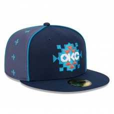 Бейсболка Oklahoma City Thunder New Era 2025/26 City Edition Alternate 59FIFTY - Navy