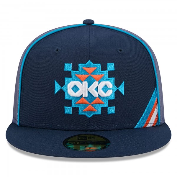 Бейсболка Oklahoma City Thunder New Era 2025/26 City Edition Alternate 59FIFTY - Navy