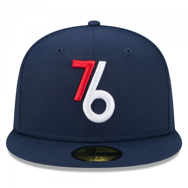 Бейсболка Philadelphia 76ers New Era 2025/26 City Edition Alternate 59FIFTY - Navy