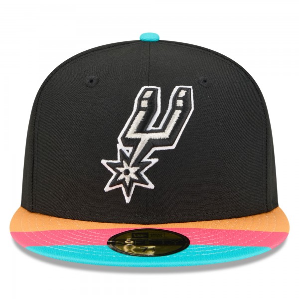 Бейсболка San Antonio Spurs New Era 2025/26 City Edition Alternate 59FIFTY - Black