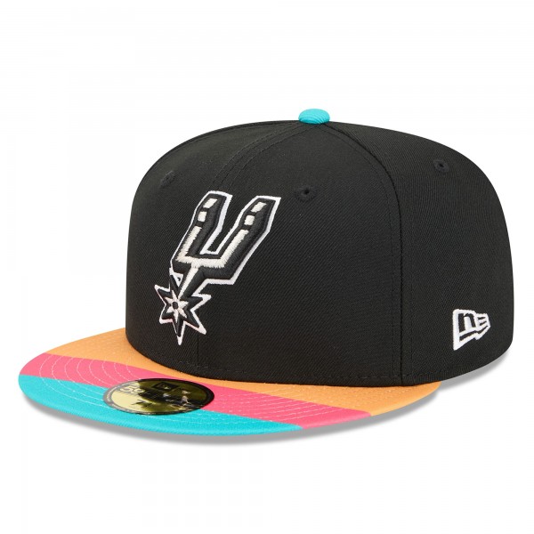 Бейсболка San Antonio Spurs New Era 2025/26 City Edition Alternate 59FIFTY - Black