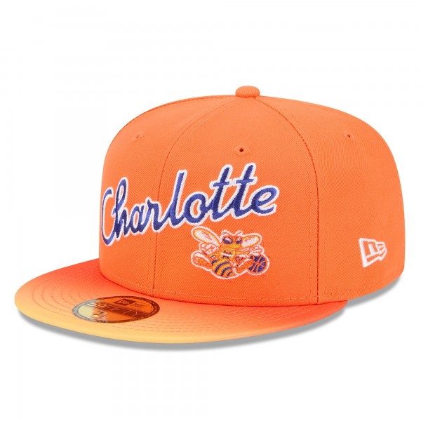Бейсболка Charlotte Hornets New Era 2025/26 City Edition Alternate 59FIFTY - Orange