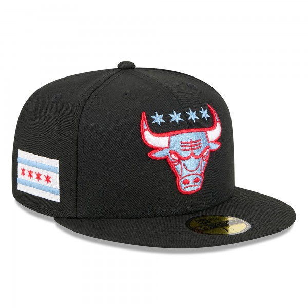 Бейсболка Chicago Bulls New Era 2025/26 City Edition Alternate 59FIFTY - Black