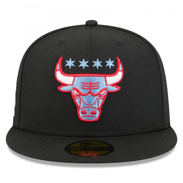 Бейсболка Chicago Bulls New Era 2025/26 City Edition Alternate 59FIFTY - Black