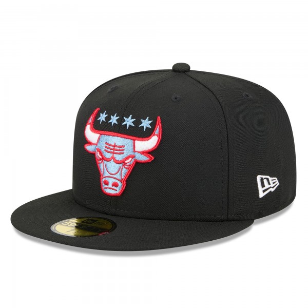 Бейсболка Chicago Bulls New Era 2025/26 City Edition Alternate 59FIFTY - Black