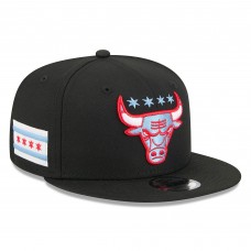 Бейсболка Chicago Bulls New Era 2025/26 City Edition Alternate 9FIFTY Snapback - Black