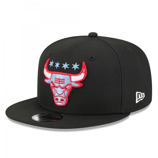 Бейсболка Chicago Bulls New Era 2025/26 City Edition Alternate 9FIFTY Snapback - Black