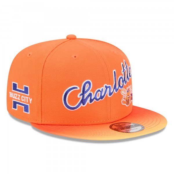 Бейсболка Charlotte Hornets New Era 2025/26 City Edition Alternate 9FIFTY Snapback - Orange