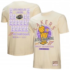 Футболка Los Angeles Lakers Mitchell & Ness Cream Hardwood Classics Champions Vintage