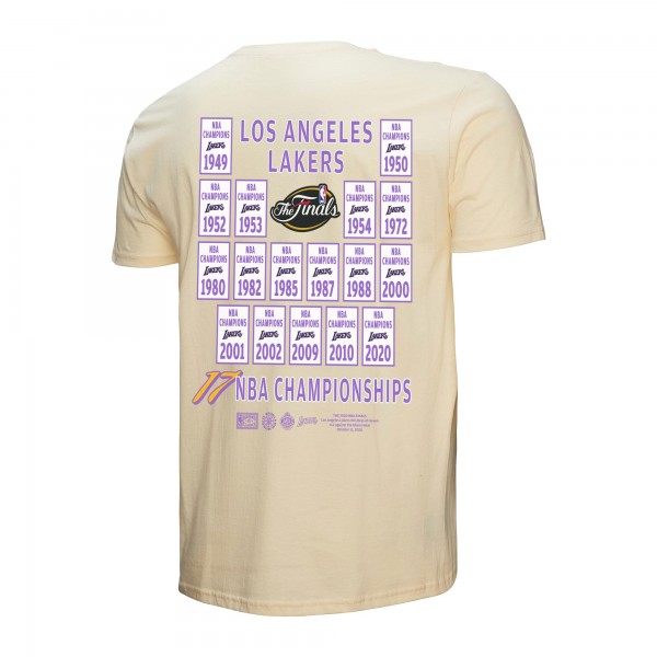 Футболка Los Angeles Lakers Mitchell & Ness Cream Hardwood Classics Champions Vintage