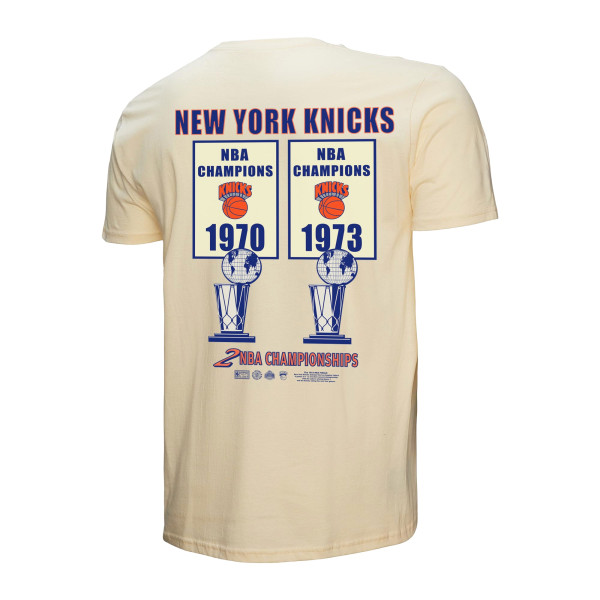 Футболка New York Knicks Mitchell & Ness Cream Hardwood Classics Champions Vintage