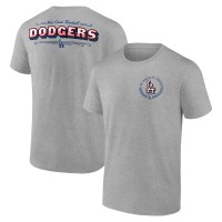 Los Angeles Dodgers Heather Gray LA Stripes T-Shirt