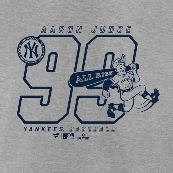New York Yankees Aaron Judge Heather Gray Number Nickname T-Shirt