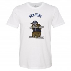 Unisex New York Yankees Tiny Turnip White Sloth T-Shirt