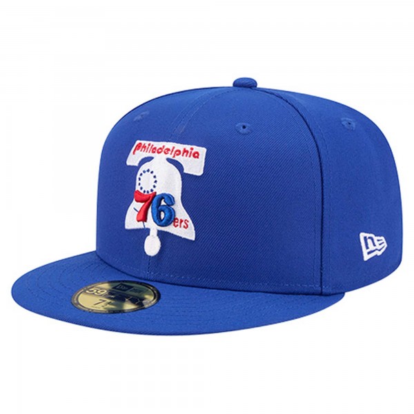 Бейсболка Philadelphia 76ers New Era Royal Core Logo 59FIFTY
