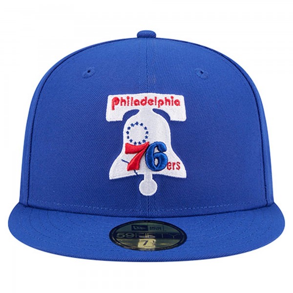 Бейсболка Philadelphia 76ers New Era Royal Core Logo 59FIFTY
