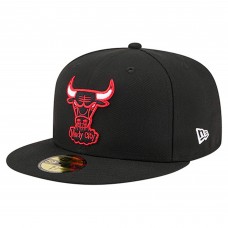 Бейсболка Chicago Bulls New Era Black Core Logo 59FIFTY