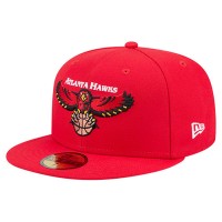 Бейсболка Atlanta Hawks New Era Red Core Logo 59FIFTY