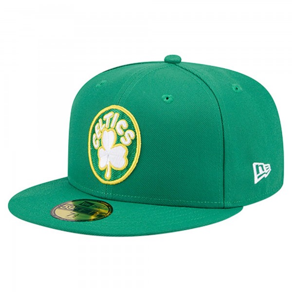 Бейсболка Boston Celtics New Era Kelly Green Core Logo 59FIFTY
