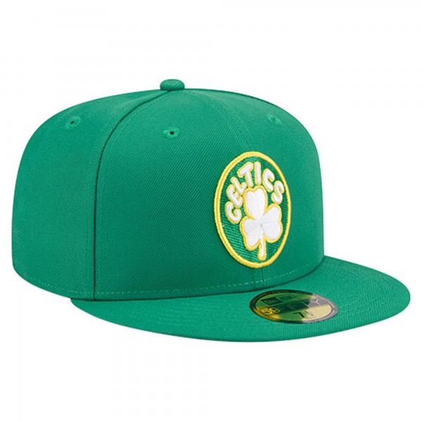 Бейсболка Boston Celtics New Era Kelly Green Core Logo 59FIFTY