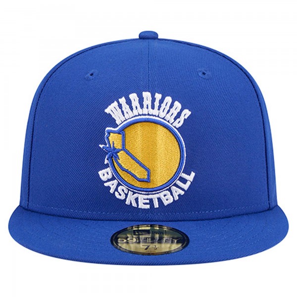 Бейсболка Golden State Warriors New Era Royal Core Logo 59FIFTY