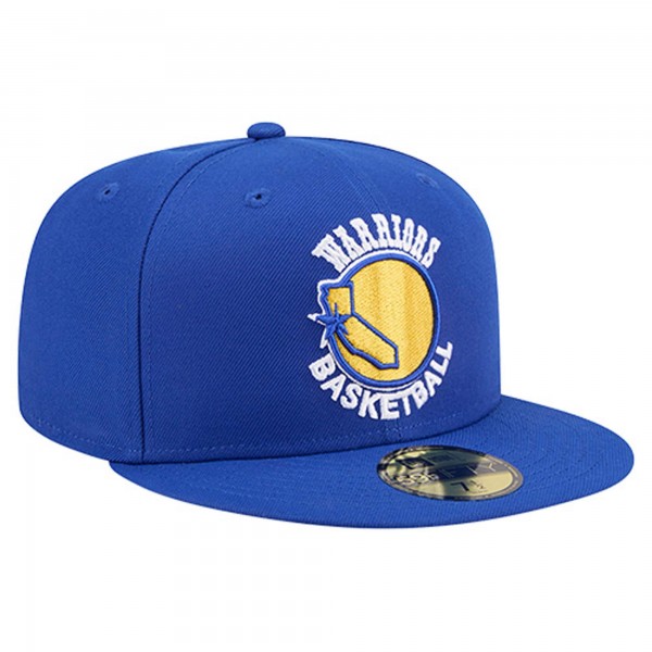 Бейсболка Golden State Warriors New Era Royal Core Logo 59FIFTY