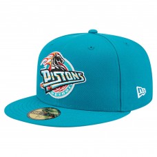 Бейсболка Detroit Pistons New Era Teal Core Logo 59FIFTY