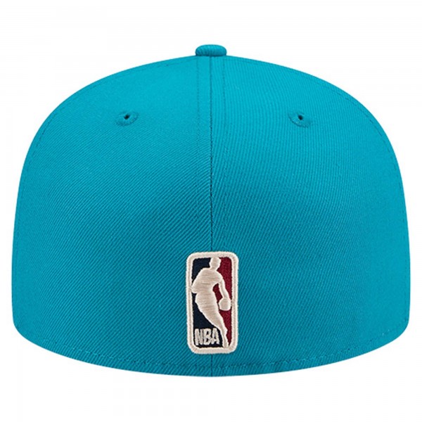 Бейсболка Detroit Pistons New Era Teal Core Logo 59FIFTY